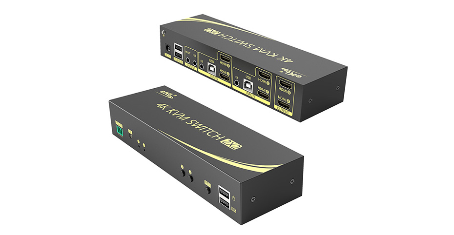 雙屏主機也能切換了！HDMI KVM雙屏切換器212HK