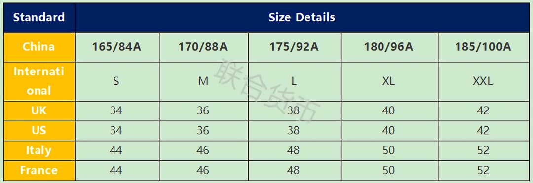 OMG！最全中英尺碼對照表來(lái)啦