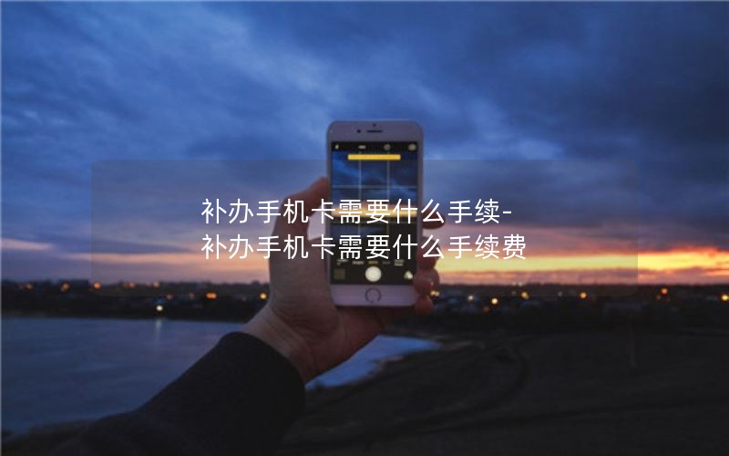 補辦手機卡需要什么手續-補辦手機卡需要什么手續費