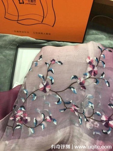一米畫(huà)紗絲巾怎么樣是什么檔次，刺繡絲巾使用體驗(杭州知名品牌)